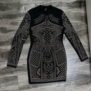 Black studded dress